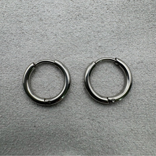 #104 Hoop Earrings - Silver