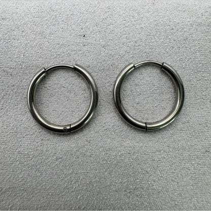 #106 Hoop Earrings - Silver