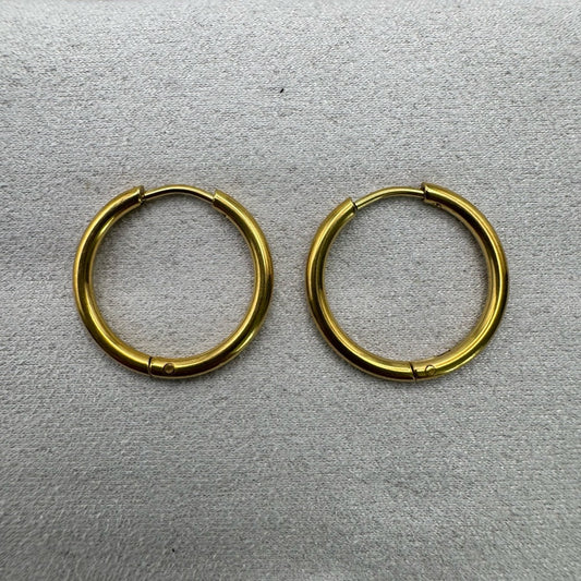 #107 Hoop Earrings - Gold