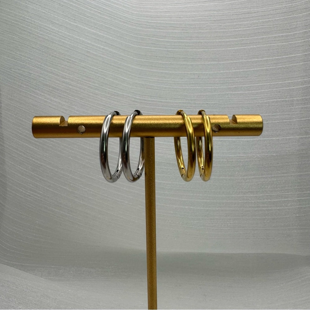 19mm | Hoop/ Huggie Earrings - Gold (#45)