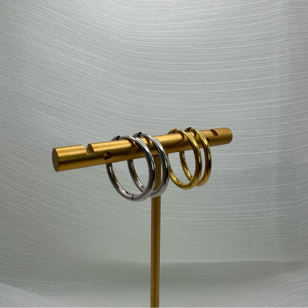 19mm | Hoop/ Huggie Earrings - Gold (#45)