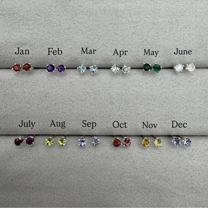 Birthstone S925 Mini Stud Earrings