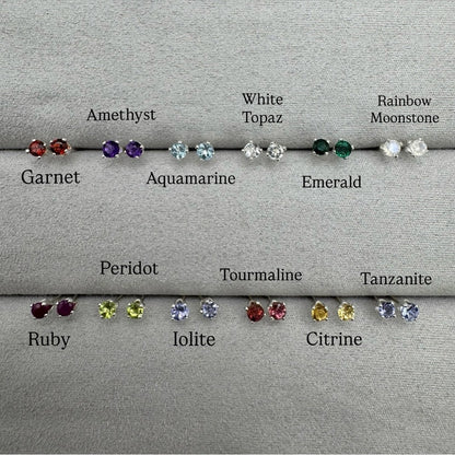 Birthstone S925 Mini Stud Earrings