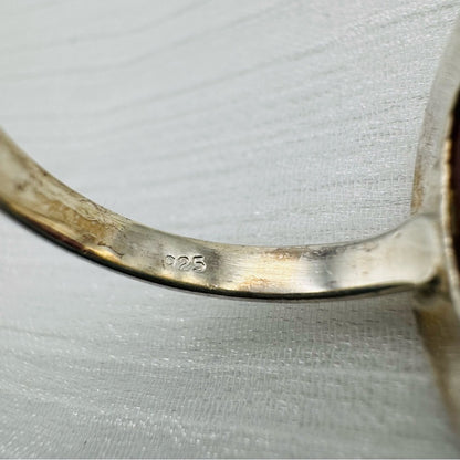 S925 Oval Carnelian Ring