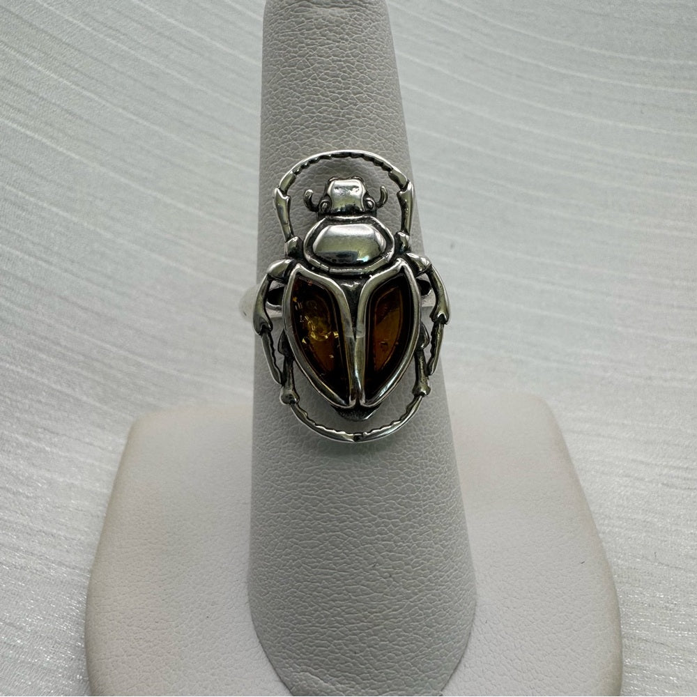 Amber Spider S925 Ring