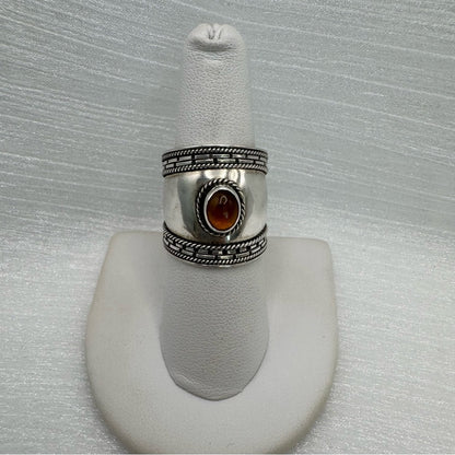 S925 Amber Ring