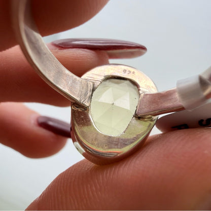 S925 Lemon Quartz Ring