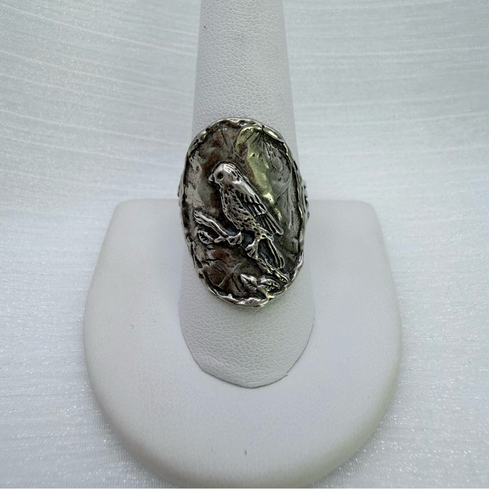 S925 Handmade Cardinal Ring