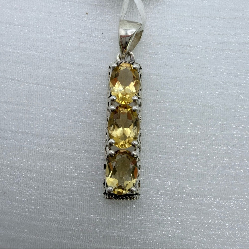 S925 Citrine Pendant