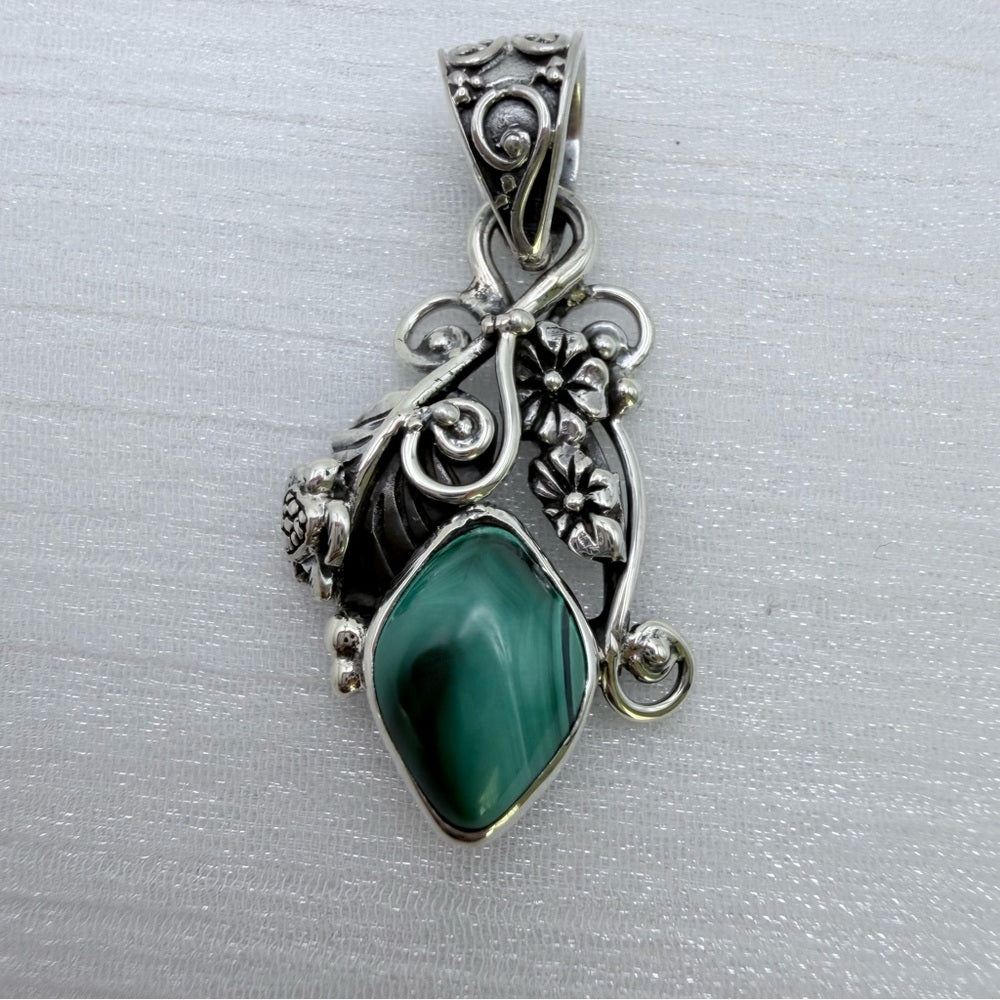 S925 Malachite Pendant