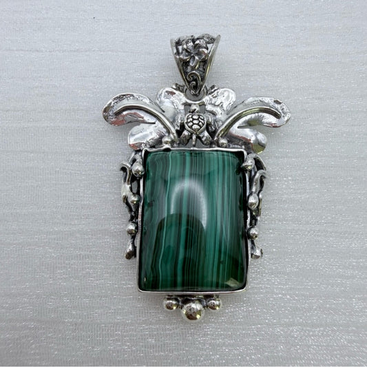S925 Malachite Pendant