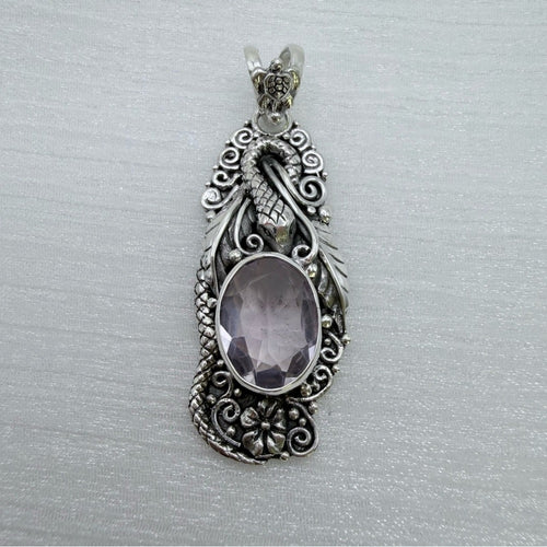 Amethyst Snake Pendant