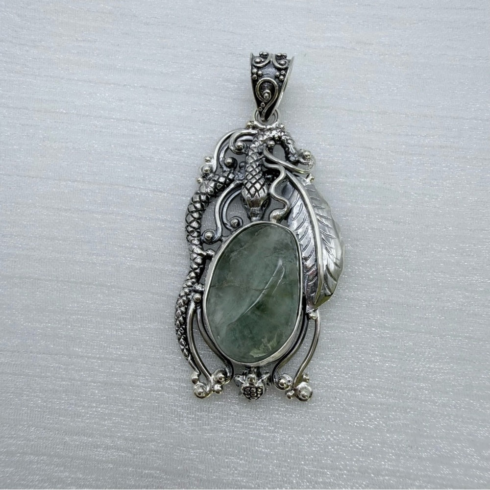 Jade Handmade Snake Pendant