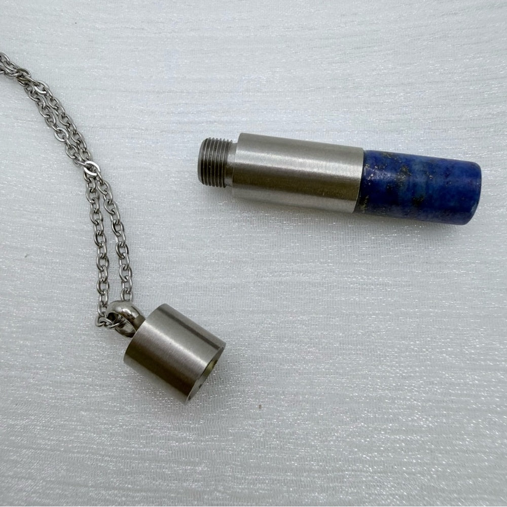 Lapis Secret Container Necklace