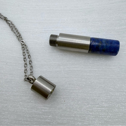 S925 Lapis Secret Container Necklace