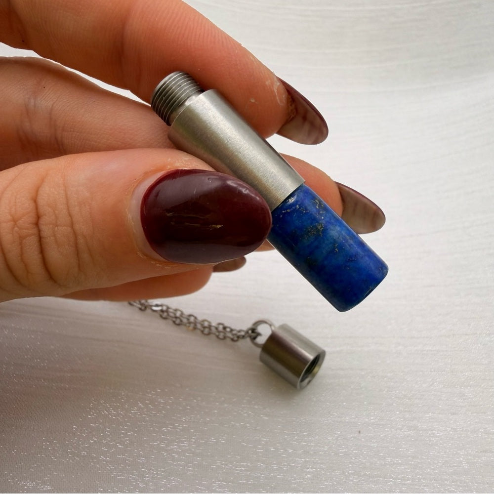 Lapis Secret Container Necklace