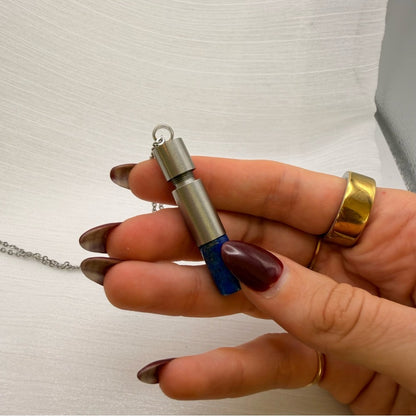 S925 Lapis Secret Container Necklace