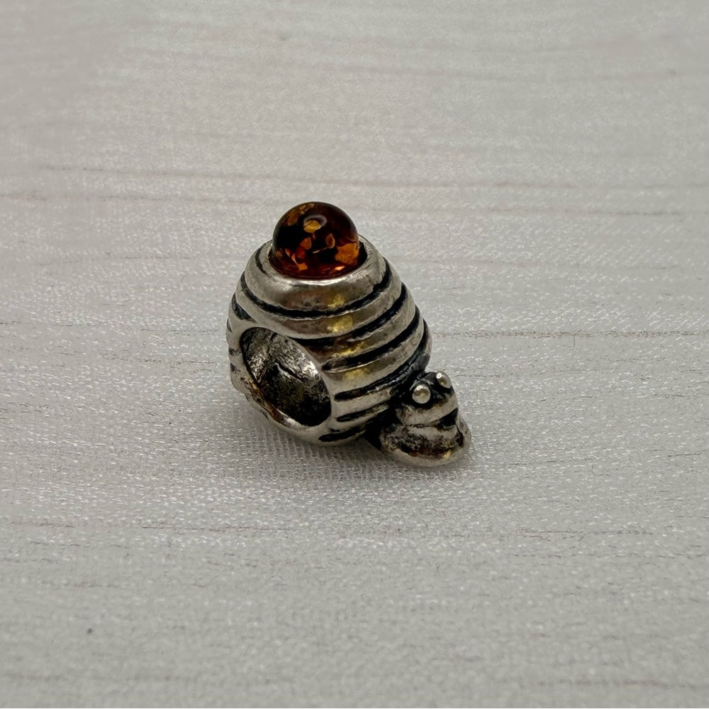 Baltic Amber Baby Snail Pendant/Charm