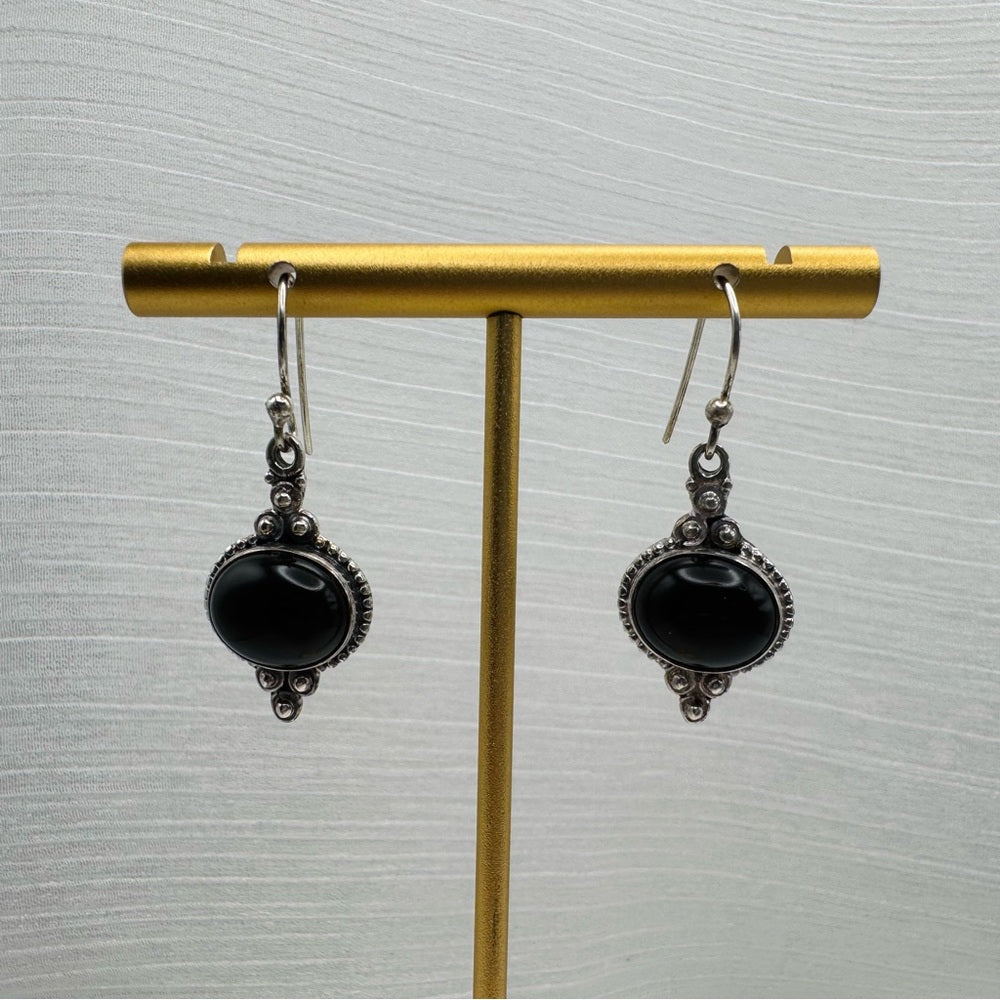 S925 Onyx Dangle Earrings