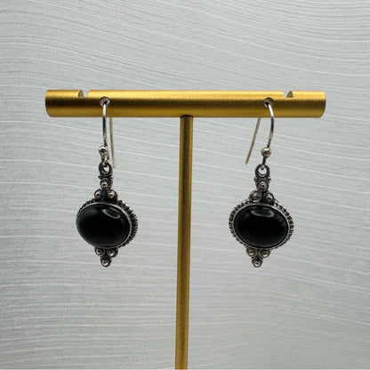 S925 Onyx Dangle Earrings