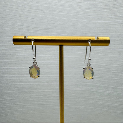 S925 Ethiopian Opal Dangle Earrings