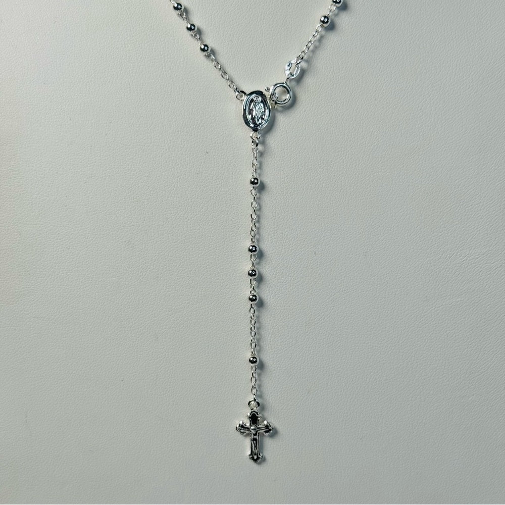 Silver Rosary Necklaces