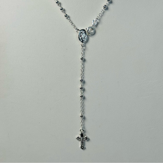 Silver Rosary Necklaces
