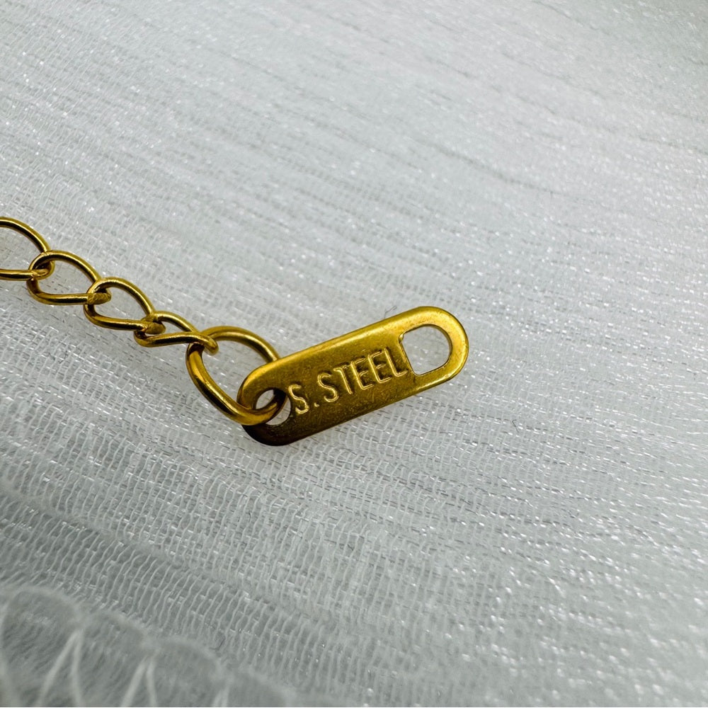 Chunky Gold Stainless Steel Knotted Chain Necklace