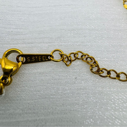 Gold Stainless Steel Dainty Lace Chain Necklace