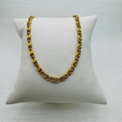 Gold Stainless Steel Snail Chain Necklace