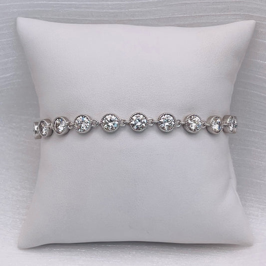 8.5 CT Moissanite Diamond Bracelet