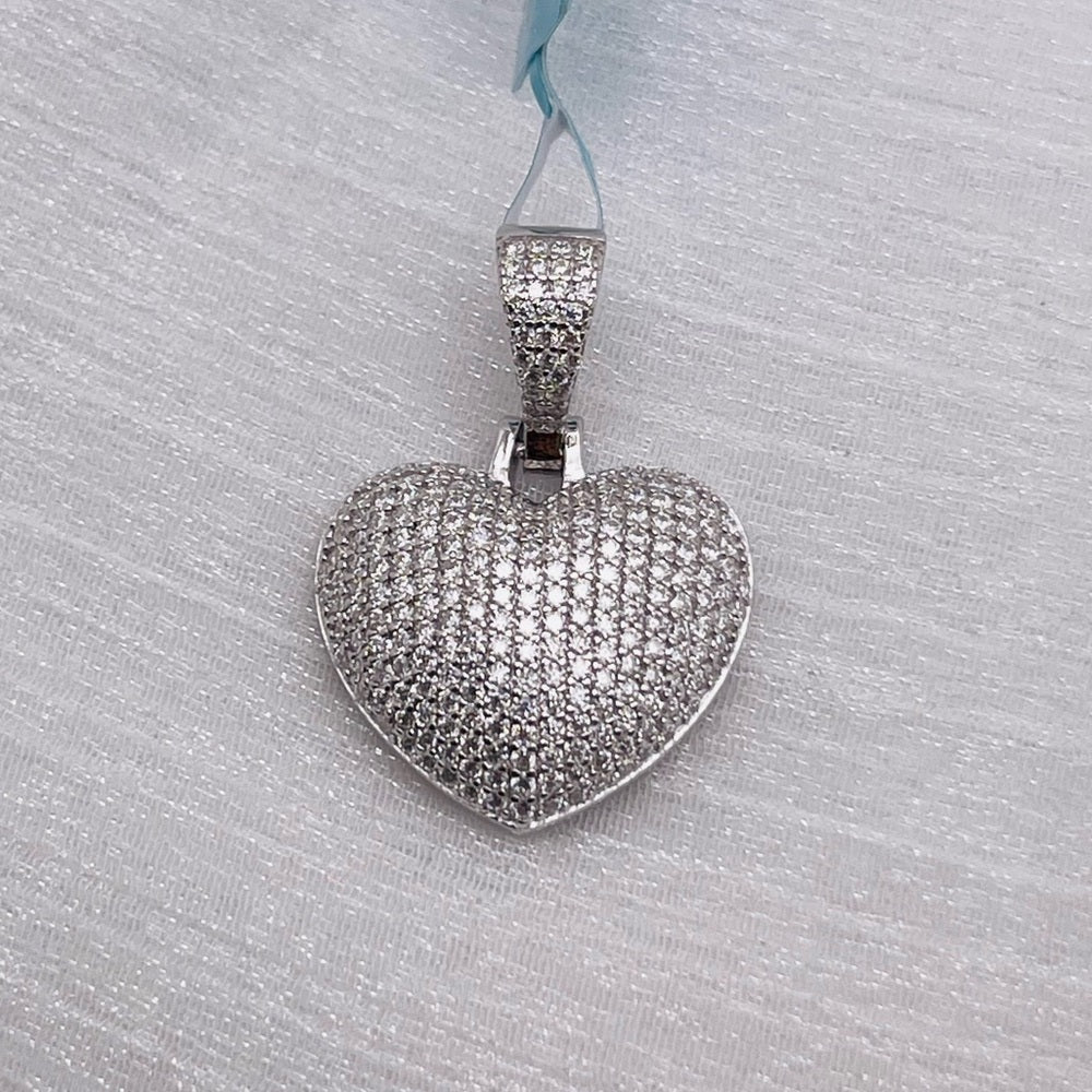 1.42 CT Moissanite Diamond Heart Pendant