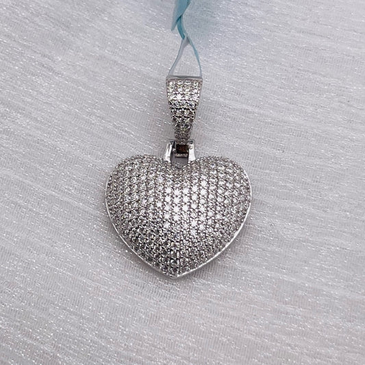 1.42 CT Moissanite Diamond Heart Pendant