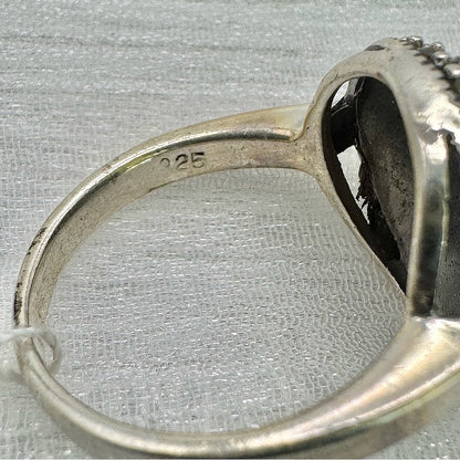 Marcasite Ring with Garnet Center