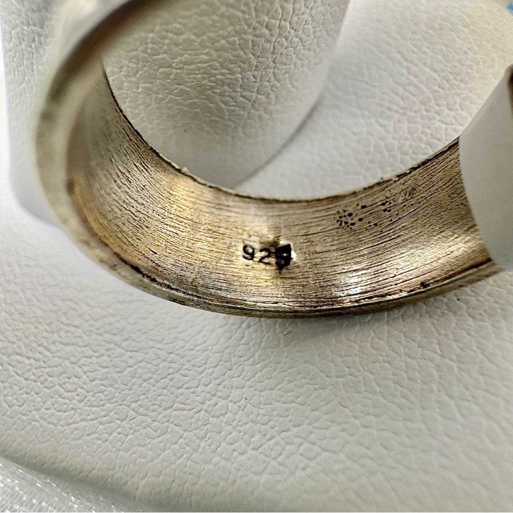 S925 Shell Stamped Ring