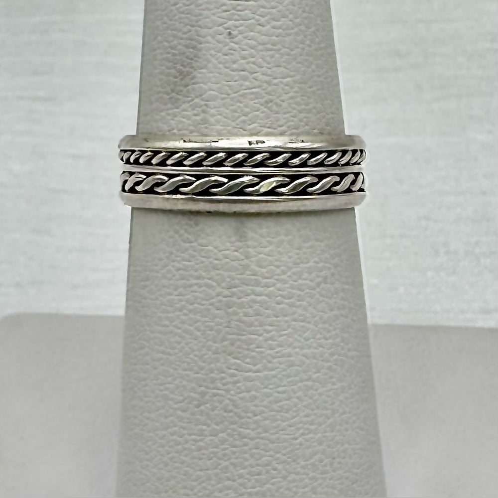 S925 Twisted Rope Patterned Ring