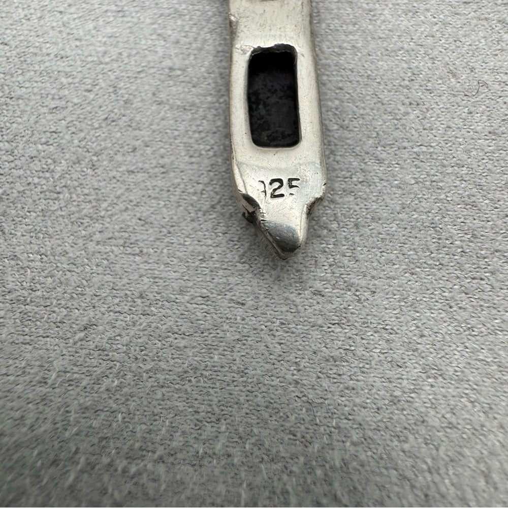 S925 Black Onyx Silver Detail Cross Pendant