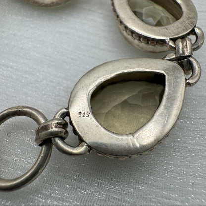 S925 Teardrop Lemon Quartz Bracelets