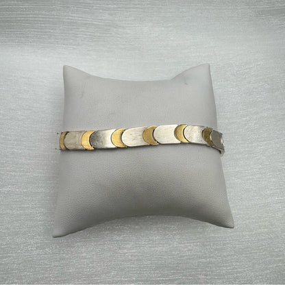 S925 Two Tones Chain Bracelet