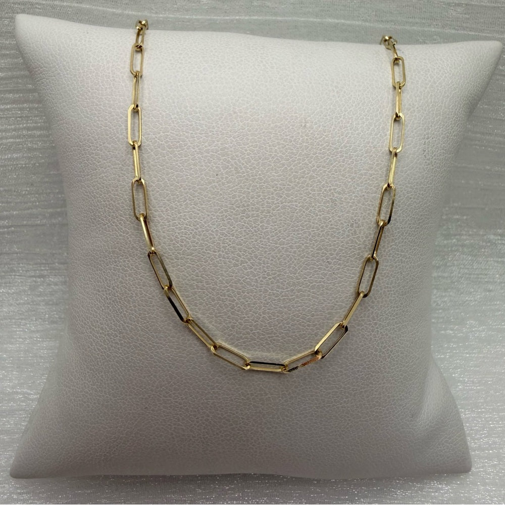 Solid 14k Gold Paperclip Chain