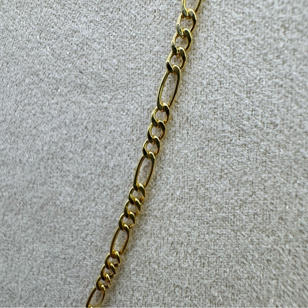 Solid Gold 10K Figaro Chain