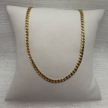 Solid 10k Gold Flat Curb Chain