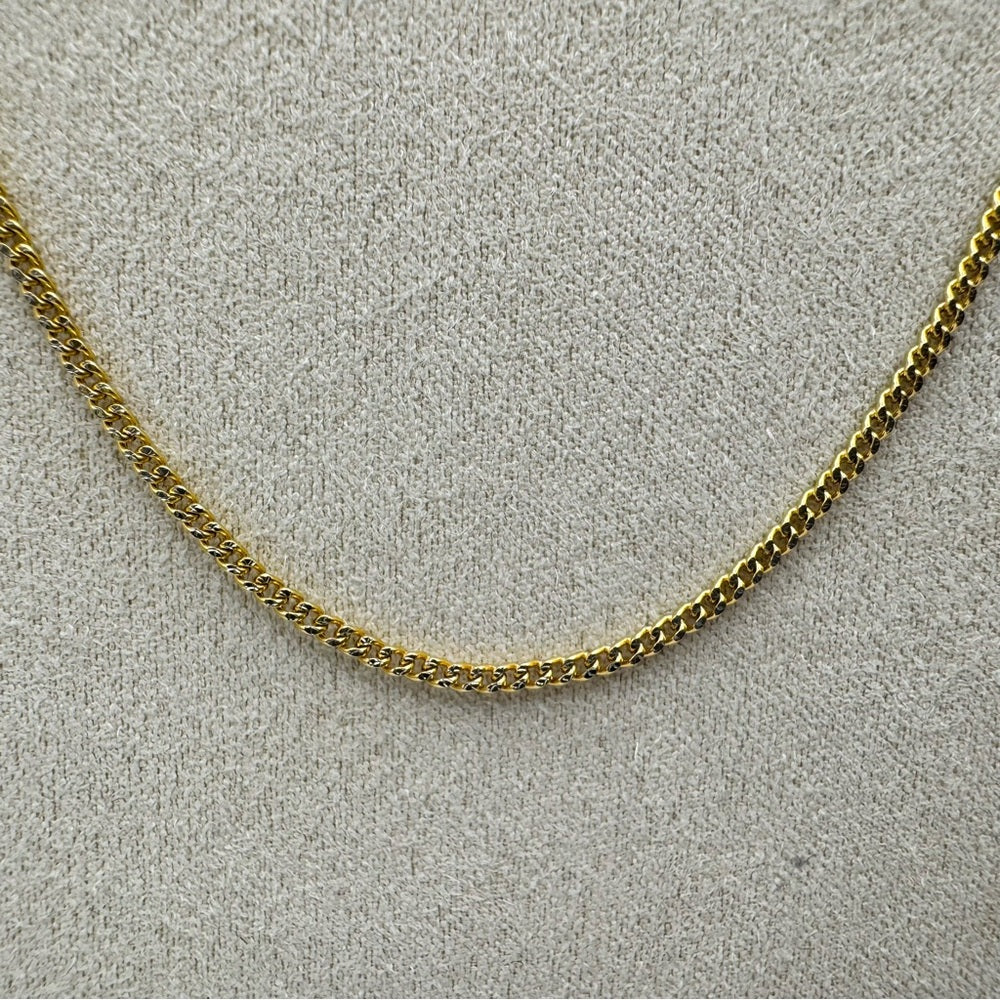 Solid 10k Gold Flat Curb Chain