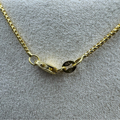 Solid 14k Gold Wheat Chain