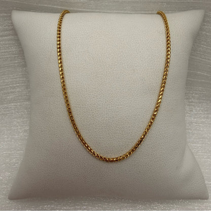 Solid 14k Gold Wheat Chain