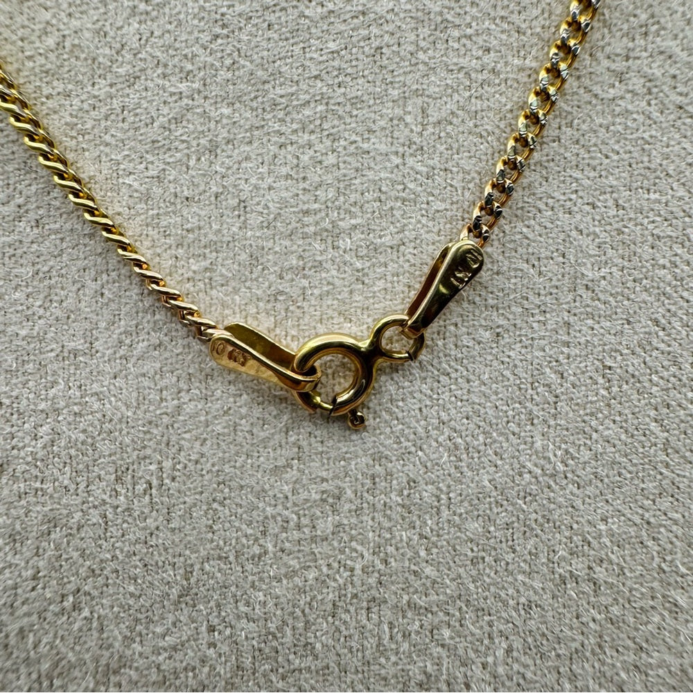 Solid 10k Gold Diamond Cut Cuban Chain Necklace