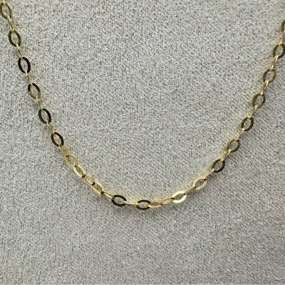 Solid 14k Gold Large Rolo Chain Necklace