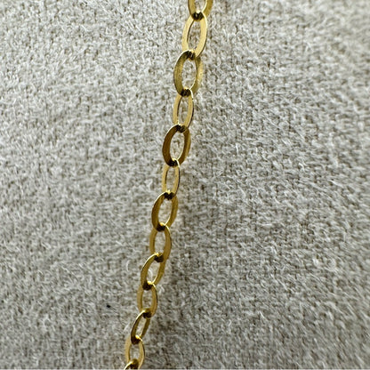 Solid 14k Gold Large Rolo Chain Necklace