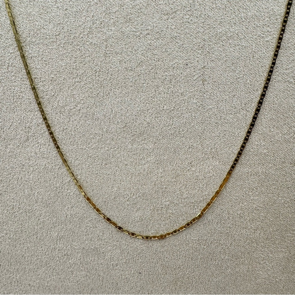 Solid 10k Gold Gucci Mirror Link Chain Necklace