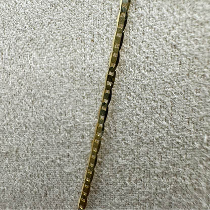 Solid 10k Gold Gucci Mirror Link Chain Necklace